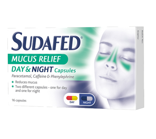 Sudafed Mucus Day & Night - 16 capsules